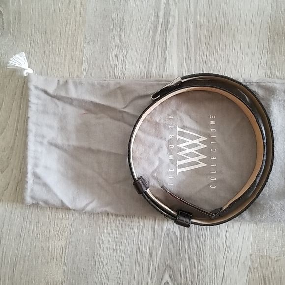 Worth, Alligator Embossed Leather Belt. - Picture 8 of 10